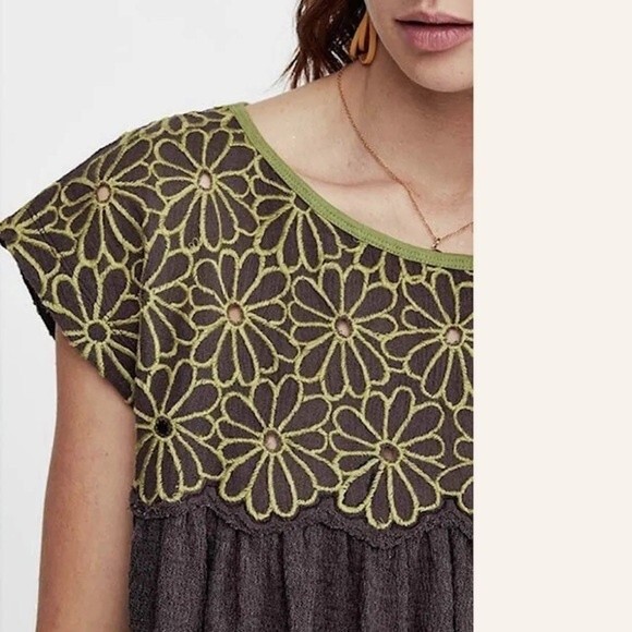 Free People Georgia Bubble Embroidered Top - Picture 3 of 11